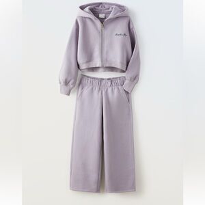 Zara custom sweatshirt and pants cotton, wide leg , New 5years